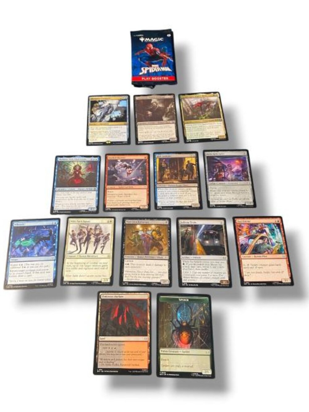 NEW - 13PC Magic the Gathering Marvel SPIDERMAN Play Booster Pack - RIPPED